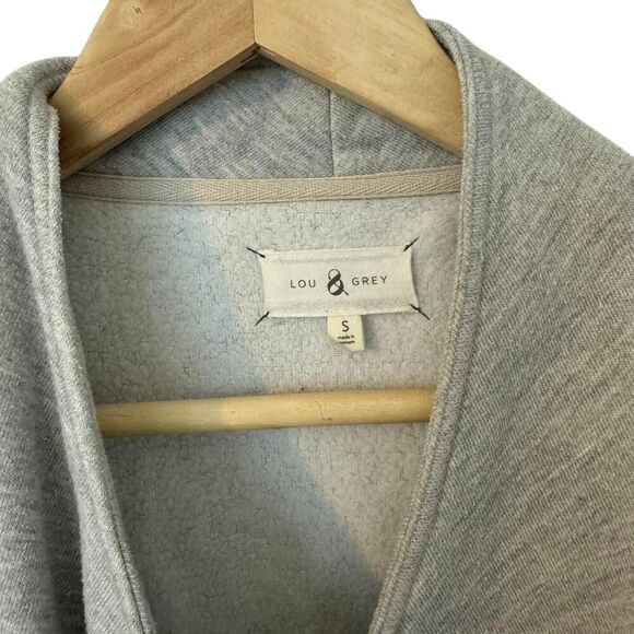 Lou & Grey asymmetrical grey sweatshirt jacket size Small women's - Picture 2 of 3